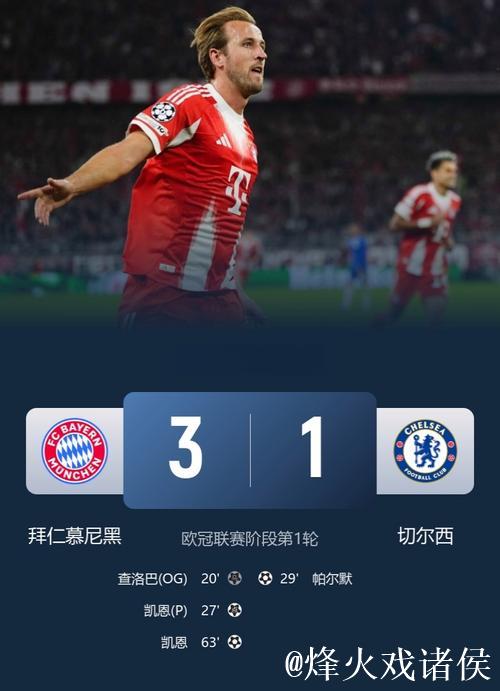 欧冠-凯恩双响查洛巴乌龙帕尔默破门 拜仁3-1切尔西 欧冠-凯恩双响查洛巴乌龙帕尔默破门 拜仁3-1切尔西